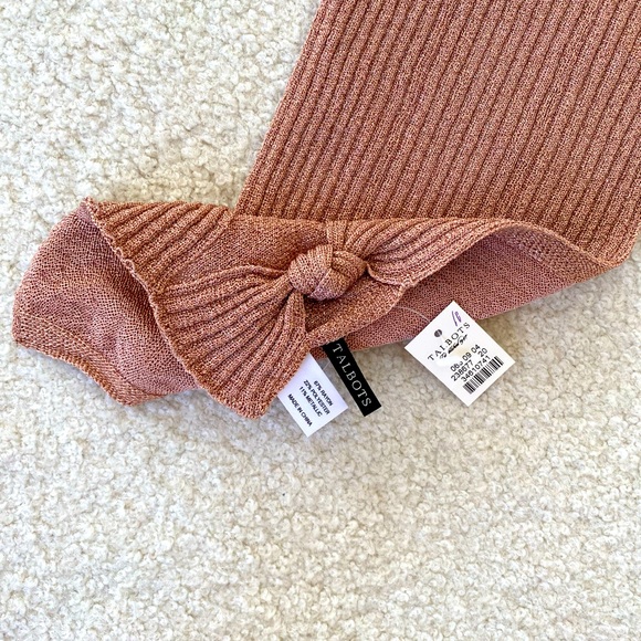 Talbots Lurex Jersey rose gold scarf - Picture 2 of 4